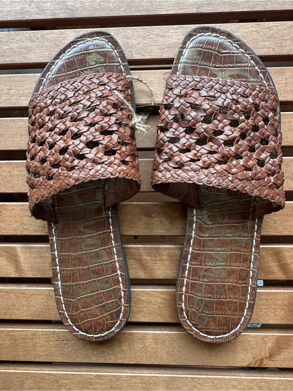 Sam Edelman Woven Slide Sandals in Brown - Women's Casual Slip-On